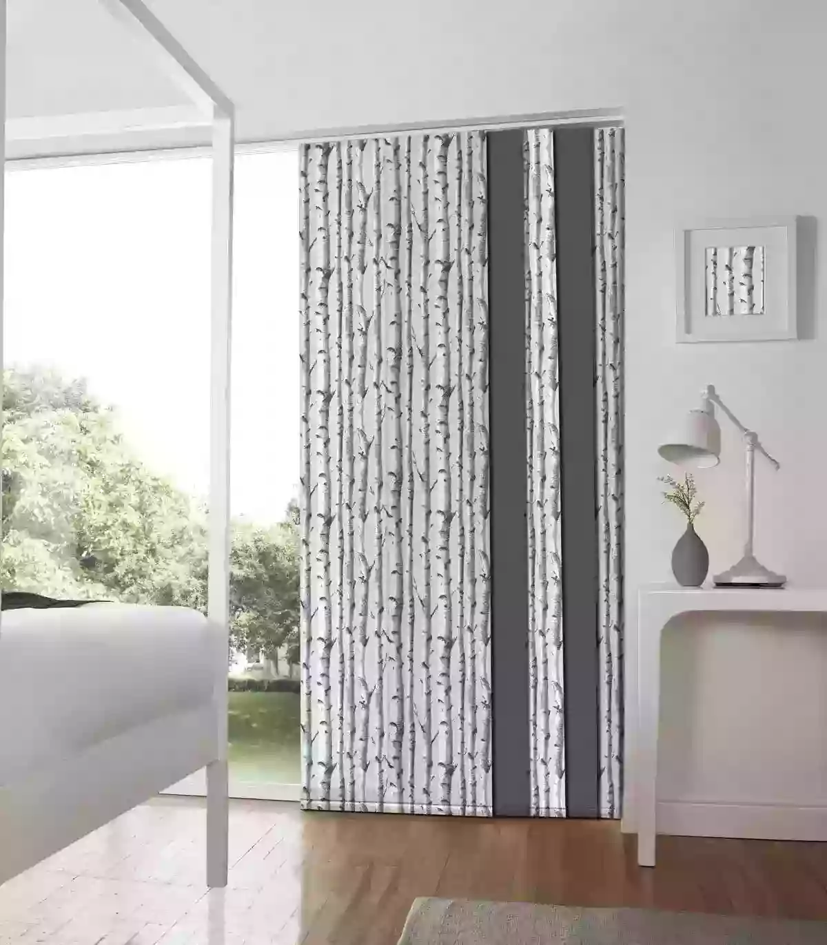 Woodland Black Panel Blinds