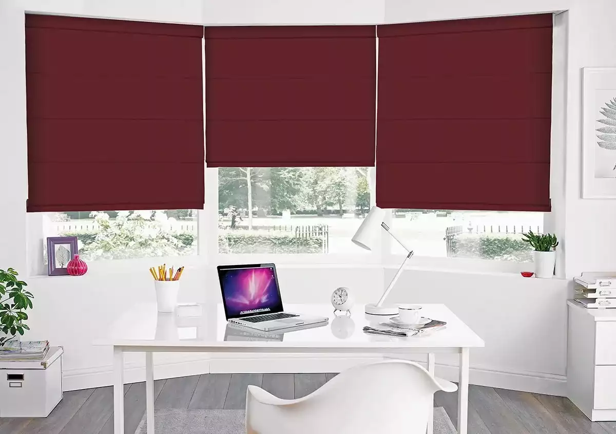 Silky Wine Roman Blind